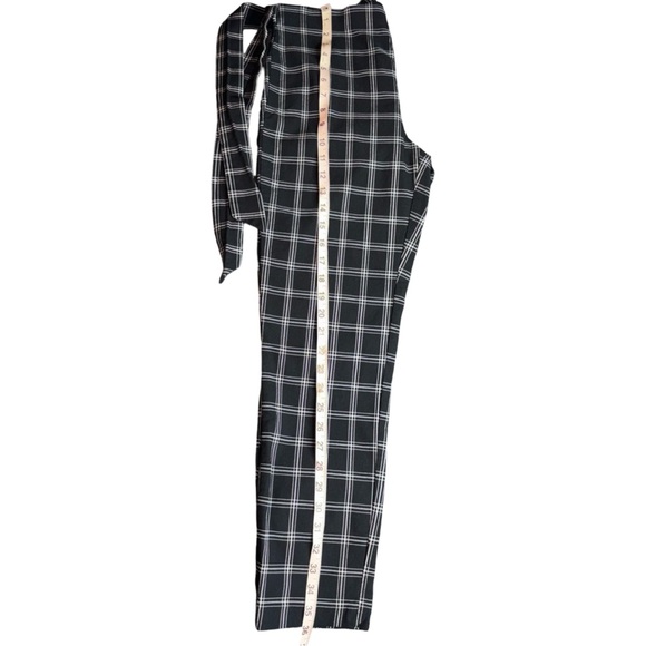 Jules & Leopold Black Plaid Tie Waist Pants Size L Work Career Pants - Picture 7 of 9